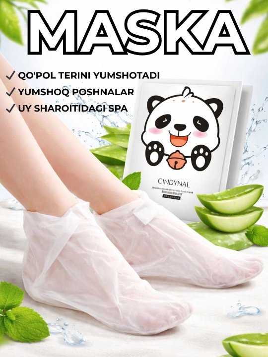 Oyoq uchun maska noski Piling va namlovchi Tovon parvarishi SPA oziqlantiruvchi namlovchi - 