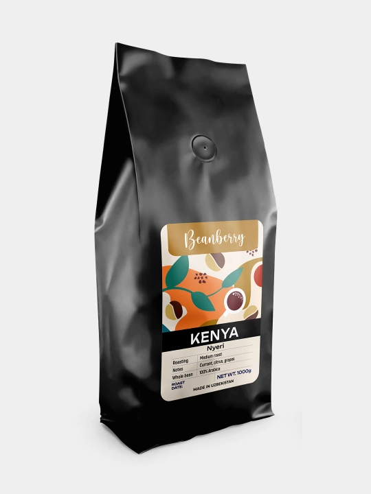 Кофе в зернах Kenya Nyeri, арабика, средняя обжарка, 1 кг