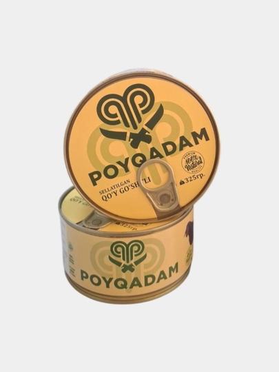 Тушёнка из баранина Poyqadam 325 гр — МАРИМОЛ-PYQDMGHJ