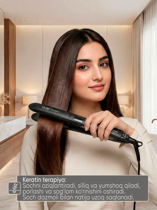 Выпрямитель для волос MAC Styler 450F, профессиональный утюжок, LED дисплей, 8 режимов