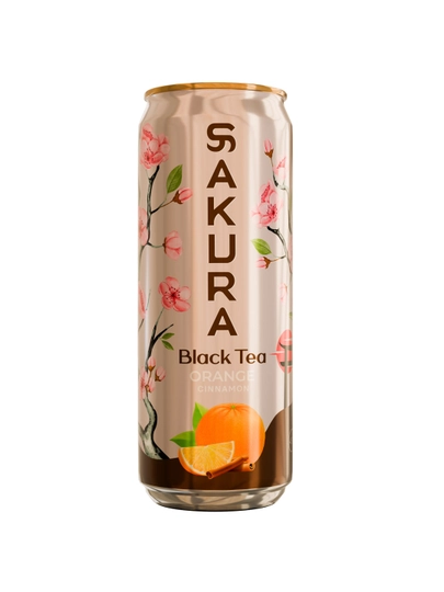 Напиток SAKURA-Black Tea Orange Cinnamon 0.45 Х 12 шт — O754-ЫКУРЕОЛНГ