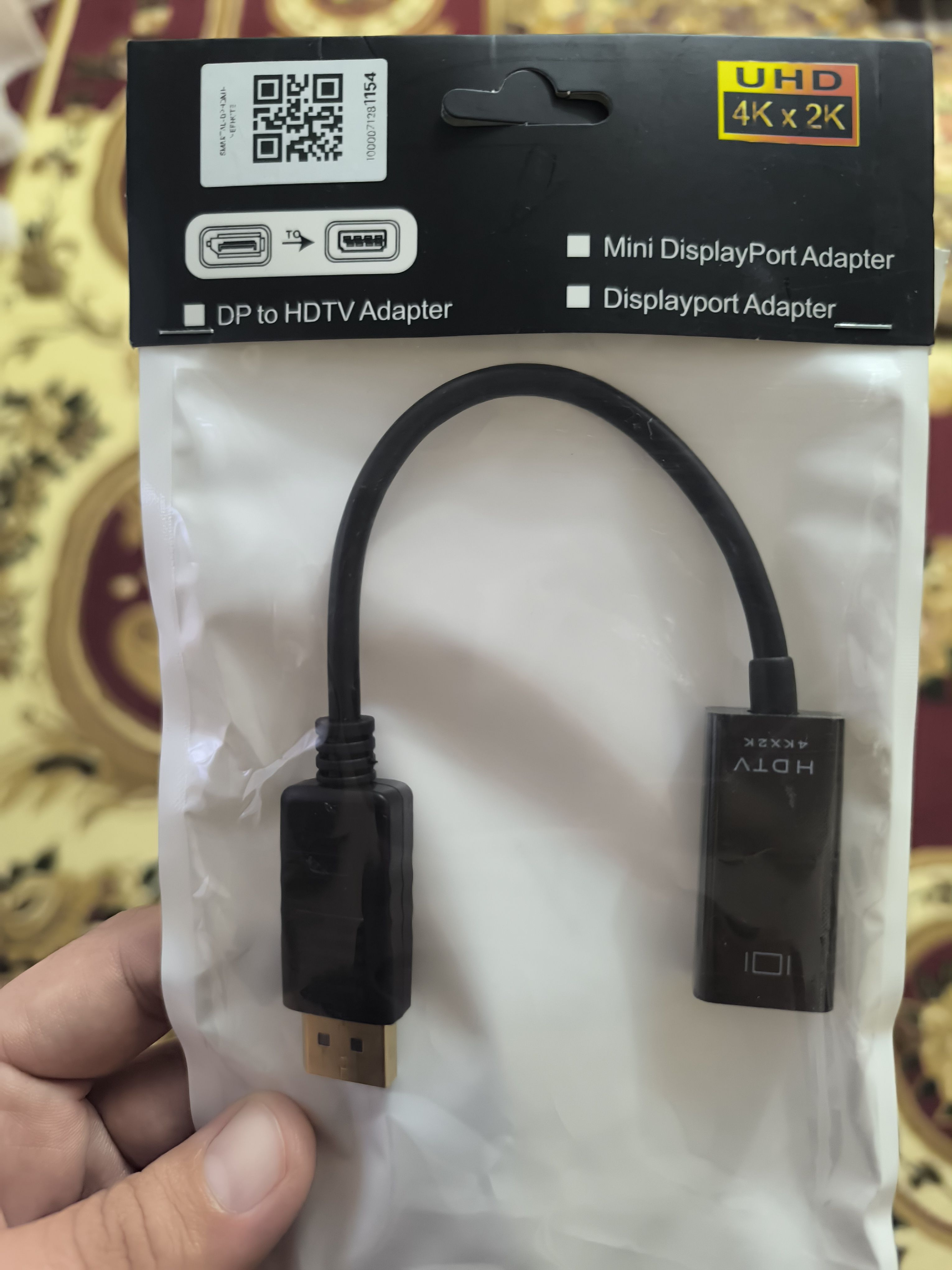 Адаптер DisplayPort- HDMI 4K и кабель 1.5 м: передача видео и звука