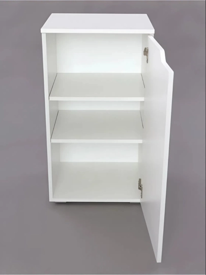 Компактный шкаф для обуви с 2 секциями, 80×40×40 см, дуб , белый — JOVO199-JAVON1-БЕЛЫЙ