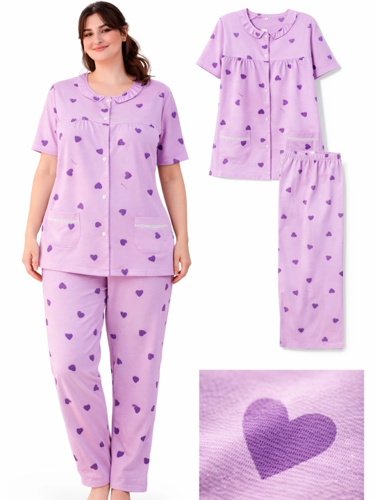 Katta o‘lchamdagi ayollar pijamasi, uyda va uxlash uchun qulay, standart (54 56 58 60)