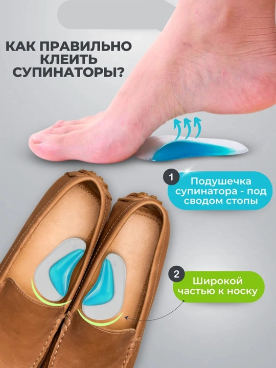 Гелевые вкладыши для обуви , пелоты для поддержки свода,  стопы и против скольжения