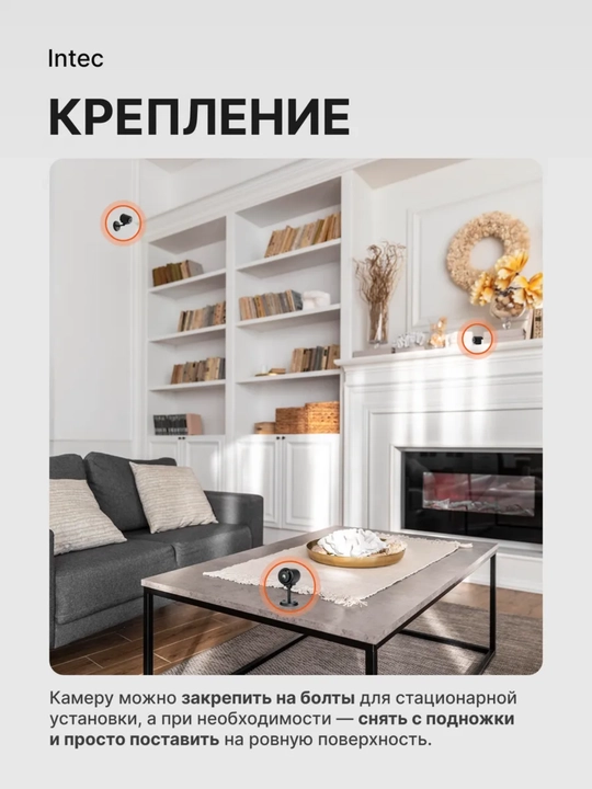 Мини Wi-Fi камера видеонаблюдения для дома и личной безопасности