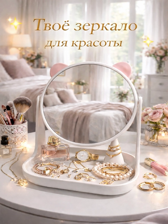 Pardoz stoli uchun nafis kosmetik oyna - 