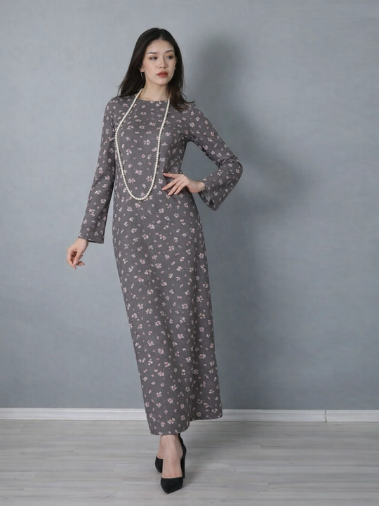 Платье макси в пол, универсальный крой, размеры S, M, L, XL - 