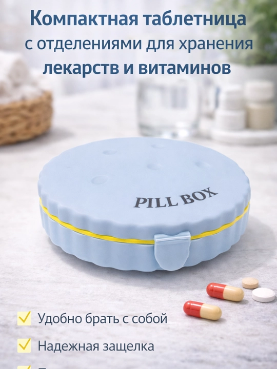 Ежедневная таблетница для удобного хранения лекарств по времени суток