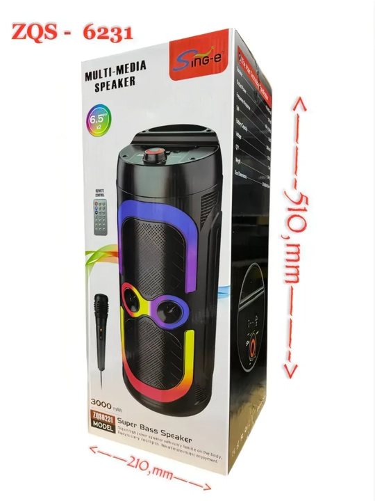 Karaoke kolonka ZQS-6231 – Bluetooth,  Bass, kuchli va tiniq ovoz - 