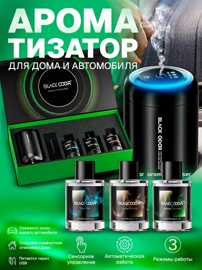 Ароматизатор для дома и автомобиля BLACK ODOR — NEOAVTO-BLACK