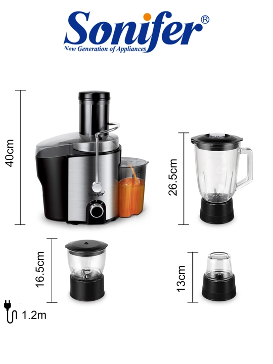 Sharbat chiqargich, 4 tasi 1 da, Sonifer SF-5525, blender, maydalagich, qahva maydalagich