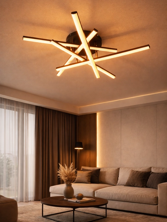 Современная LED-люстра, 60 x 60 см — 3 режима освещения, энергосберегающая, лёгкий монтаж
