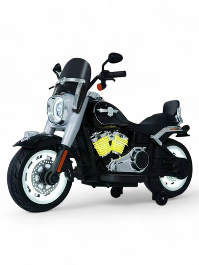 Детский Электромотоцикл – Mini Rider 3–8 лет мощный LED фары заднее сиденье