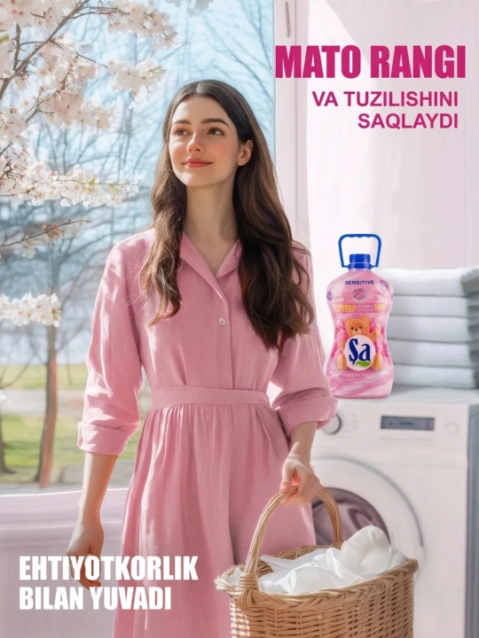 Sa 2 tasi 1 da Konsentrat Yuvish Geli + Konditsioner, 2 litr, 100 ta yuvish uchun