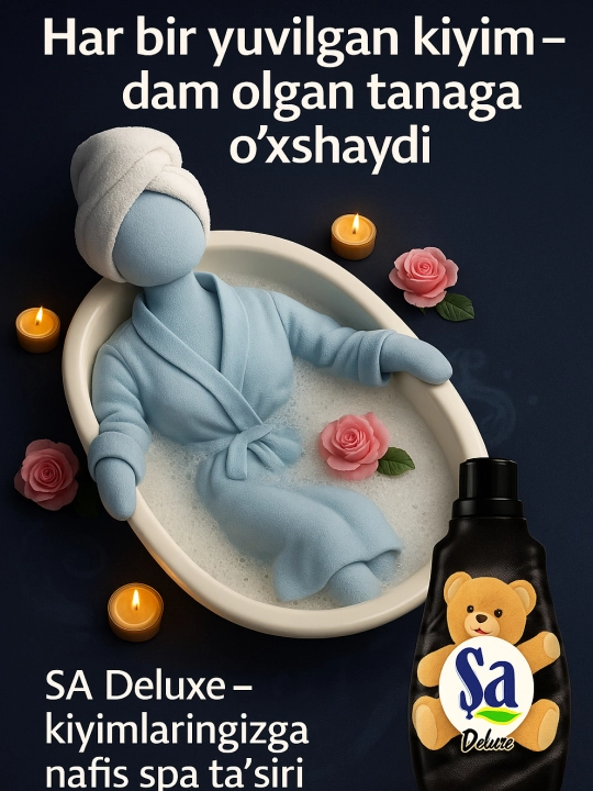 Kir uchun SA konditsioner 60 ta uvish, yoqimli hid, gigiyenik, koncentrat, 1.5 litr