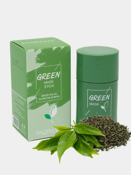Глиняная маска стик для лица Green Mask Stick, от черных точек и прыщей акне