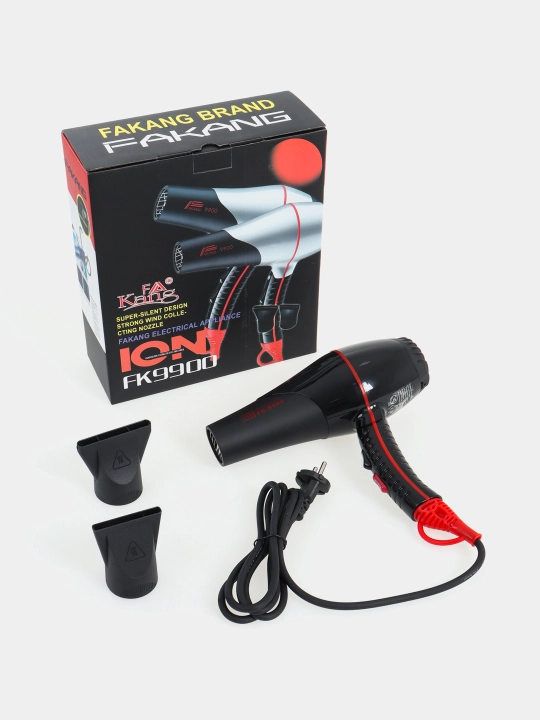 Профессиональный фен FaKang, ION FK-9900, фен для сушки и укладки волос - 