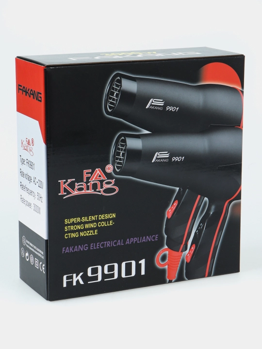 Профессиональный фен FaKang, ION FK-9900, фен для сушки и укладки волос