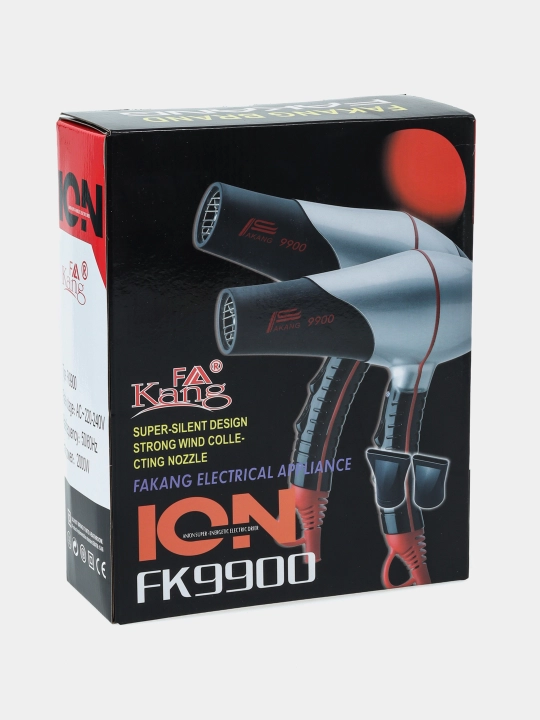 Professional FaKang soch quritgichi, ION FK-9900, soch quritish va turmaklash uchun fen