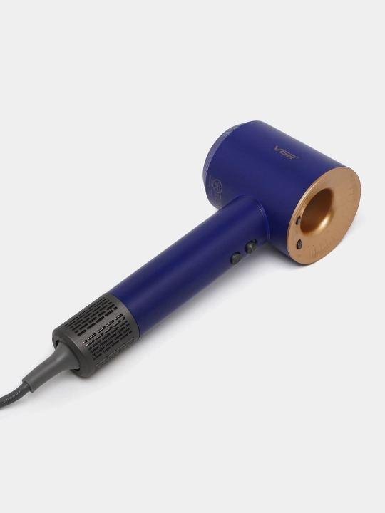 Kuchli cho'tkasiz doimiy motorli (110 000 rpm) professional soch quritgich VGR
