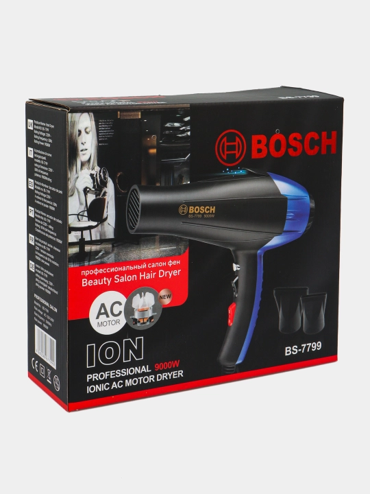 Soch quritgich Bosch BS-6699, 8899, 9900, 9901, 9902, 7799 quritish va uslublash uchun fen