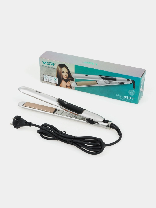 Professional to‘g‘rilovchi soch dazmoli VGR V-509, V-516, V-522, LCD displeyli keramik