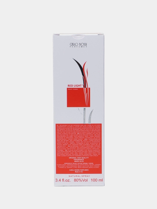 Parfyumlangan suv Carlo Bossi Red Light, 100 ml, ayollar uchun