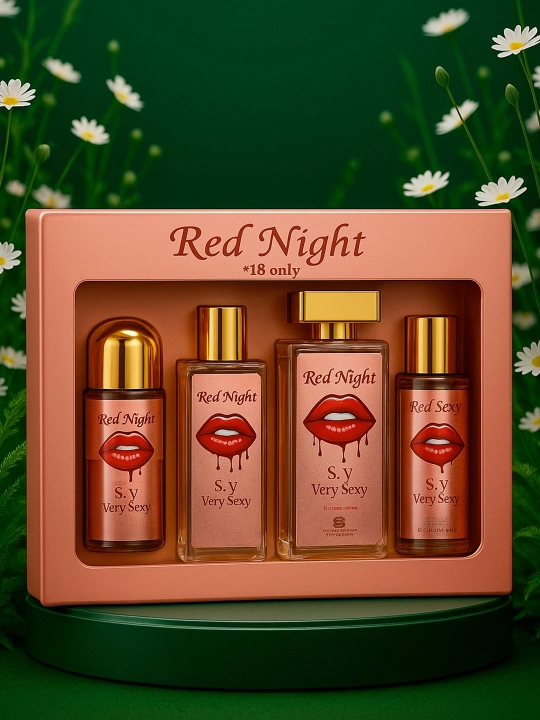 Sovg'a to'plami "Red Night", parfyumlangan suv, ayollar uchun, 100 ml - 
