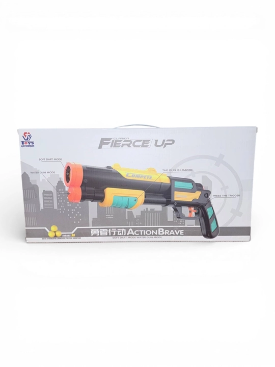 Детский игрушечный бластер Fierce Up 2 в 1 — для мягких шариков и воды