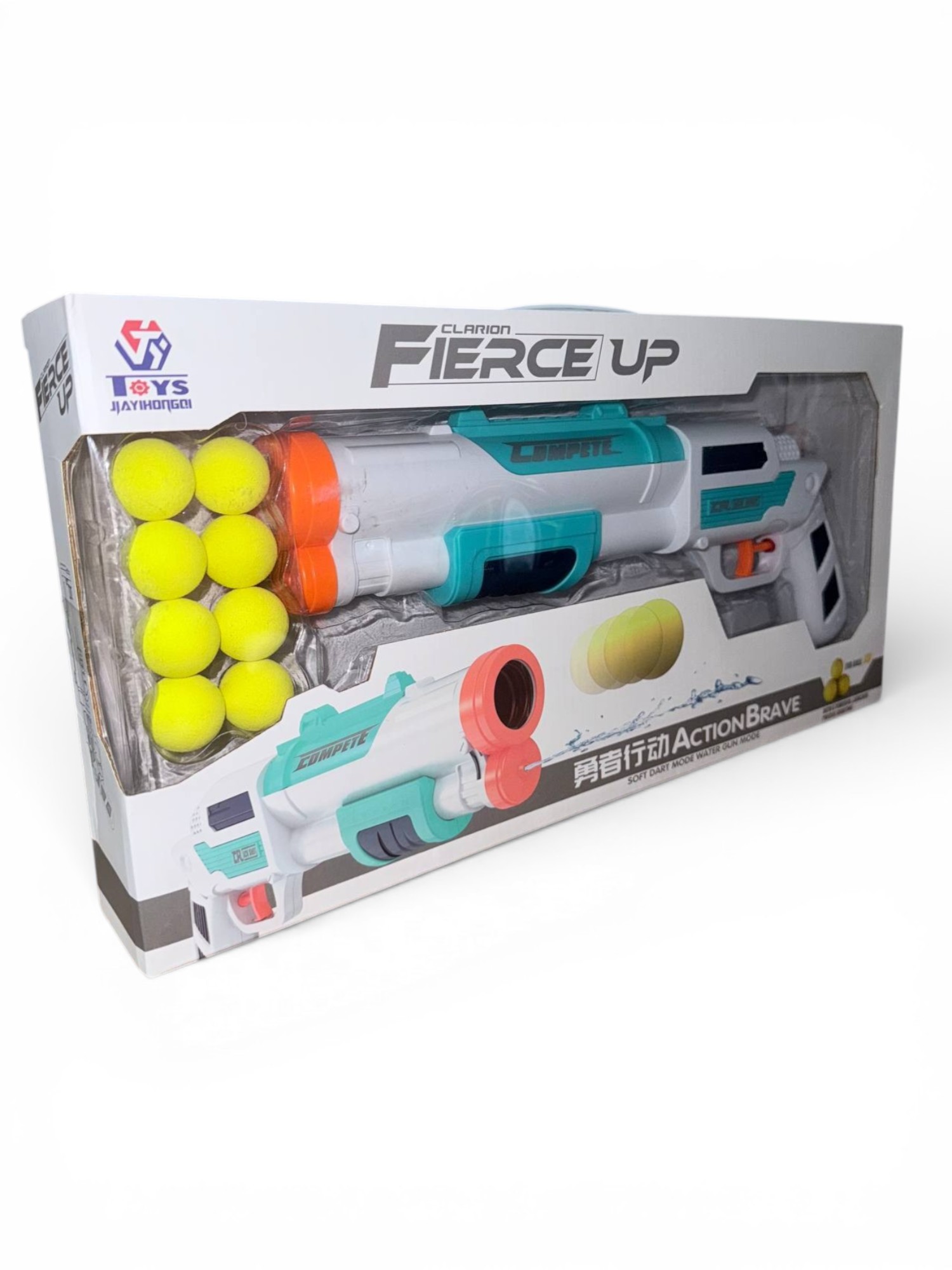 Детский игрушечный бластер Fierce Up 2 в 1 — для мягких шариков и воды