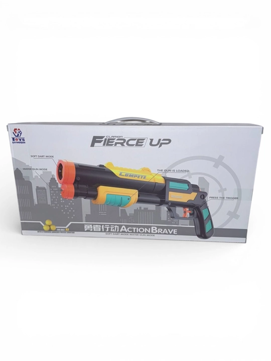 Детский игрушечный бластер Fierce Up 2 в 1 — для мягких шариков и воды