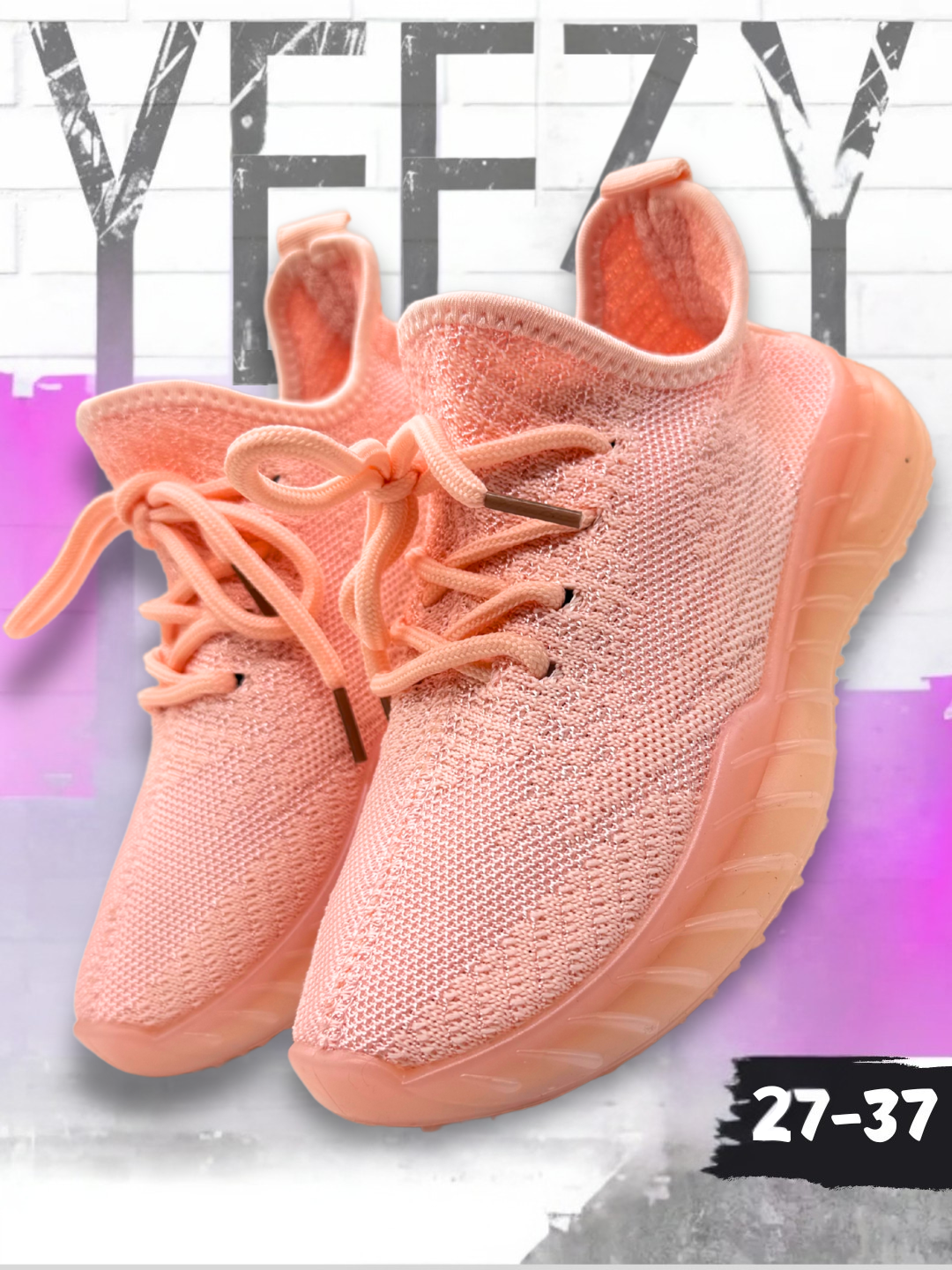 Qizlar va og'il bolalar uchun Yeezy krossovkalar, 27-37 - 