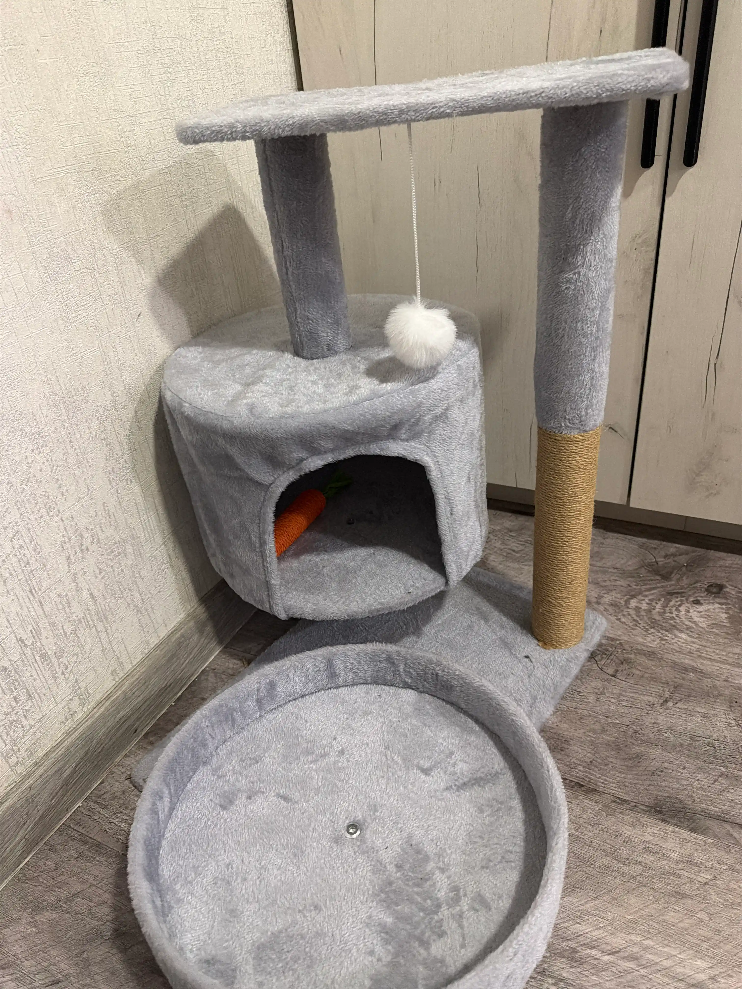 Игровой комплекс, для кошек, с когтеточкой, лежанка, домик для кошек