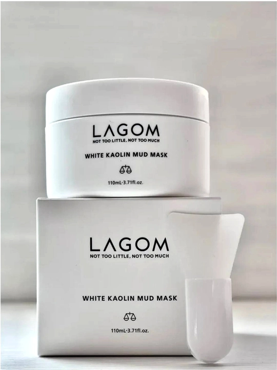 LAGOM White Kaolin Mud Mask, Осветляющая глиняная маска с каолином Lagom, 110 мл