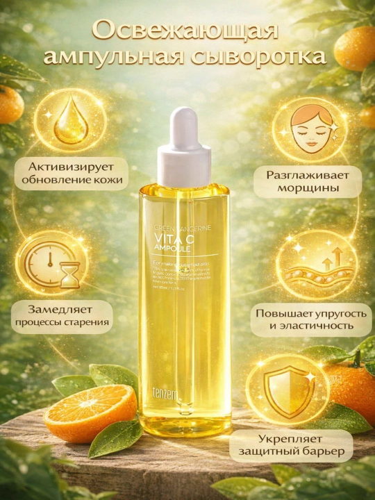 Tenzero yashil mandarinli Vita C kosmetik to'plami