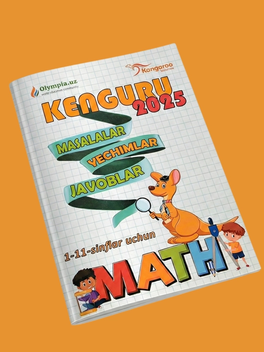 Kenguru mantiqiy matematika kitobi, 1-2 .3-4-sinflar uchun, o‘zbek tilida va rus tilida - 