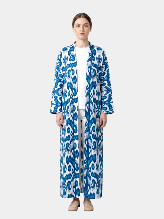Ayollar uchun milliy abaya, standart o‘lcham, 46-60, material: zig‘ir