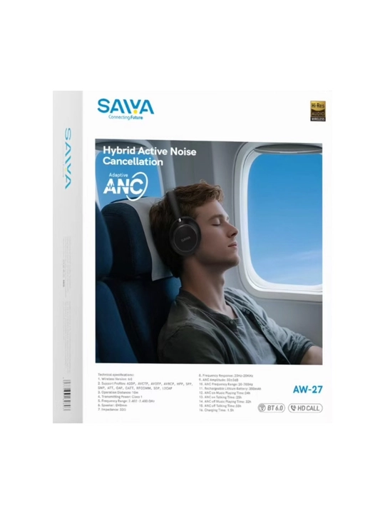 SAIVA AW-27 Профессиональные Bluetooth наушники с ANC, полное подавление шума [ORG]