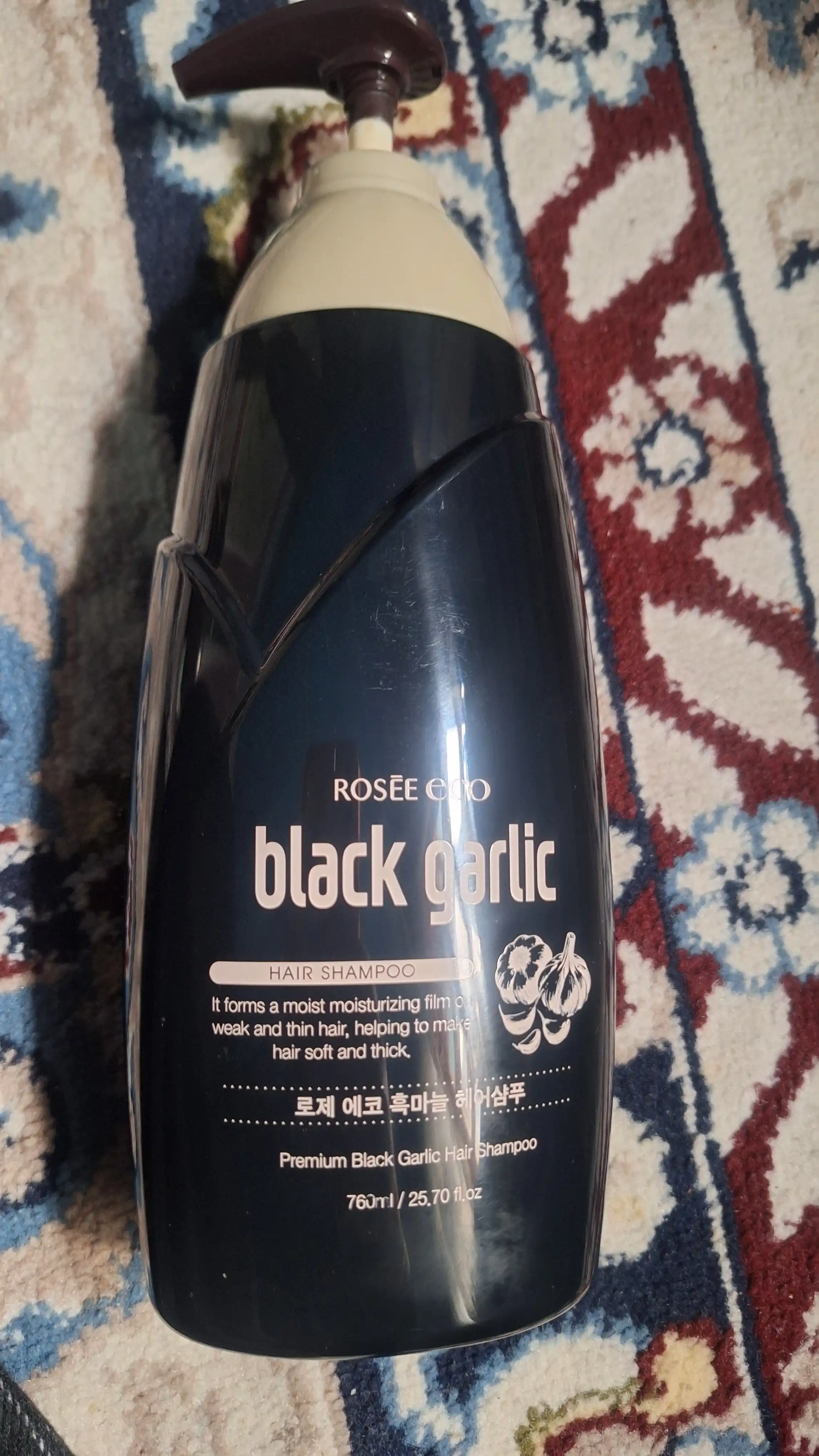 Шампунь с чёрным чесноком Rosee Eco Black Garlic Premium Hair Shampoo, 760 мл