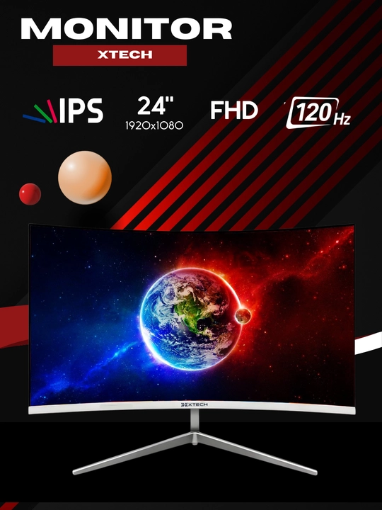 Монитор XTECH, 24",22",29",IPS,FHD,плоский или изогнутый экран,5 мс,для работы,учёбы и игр - 