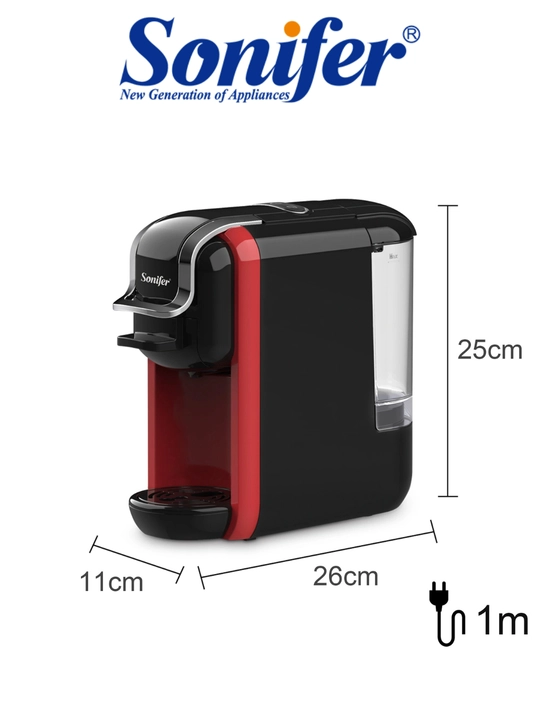 Кофемашина 3 в 1 Sonifer SF-3547, подходит для капсульного и молотого кофе