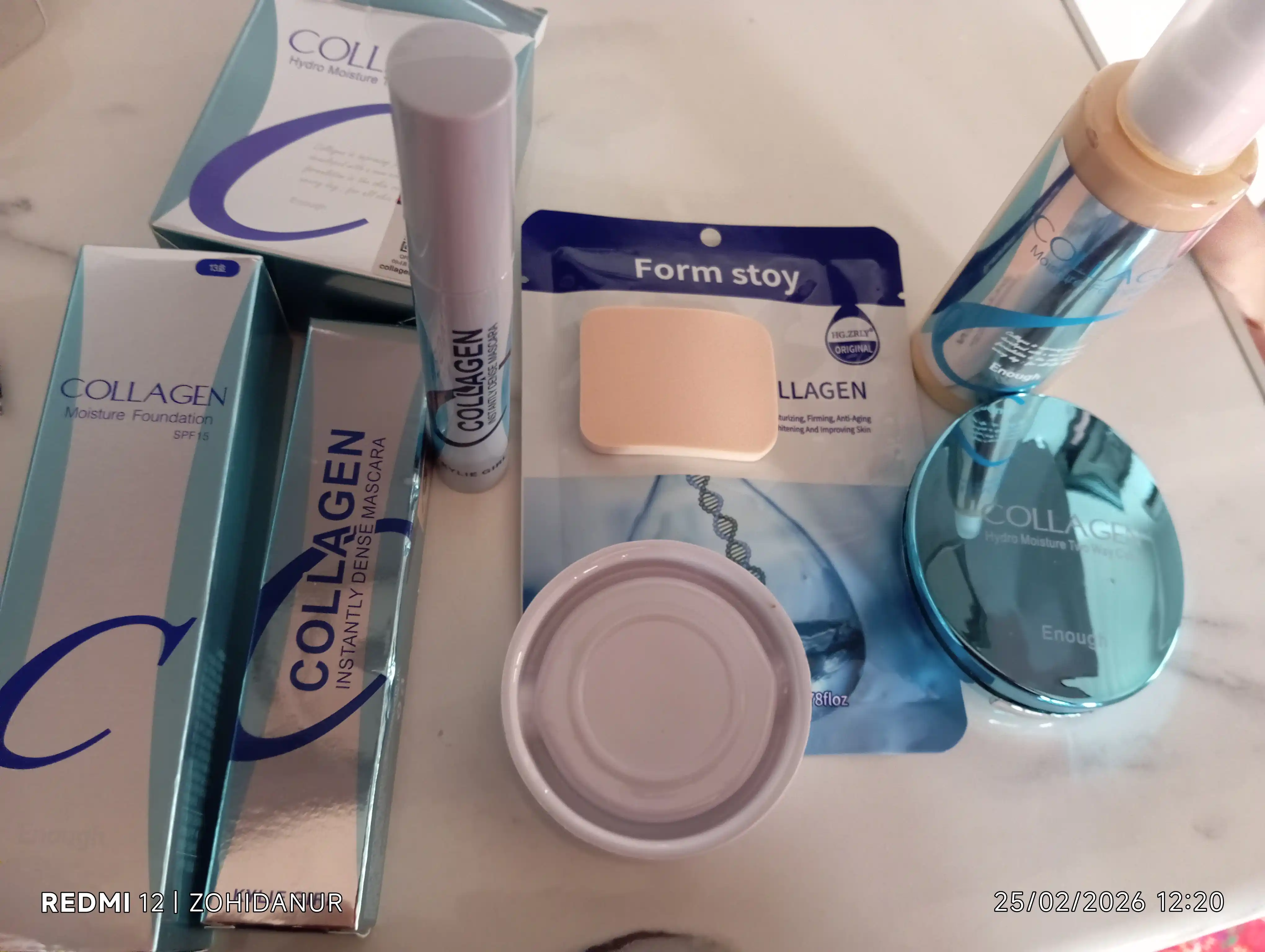 Collagen 3 tasi 1 ta yuz parvarishi kosmetika to‘plami — sovg‘a go‘zallik boxi