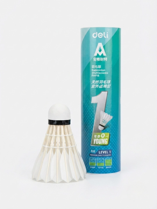 Мяч для бадминтона воланчик Agnite Deli FH916, 6 шт
