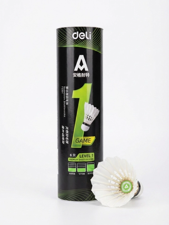 Мяч для бадминтона воланчик Agnite Deli F2201, 6 шт