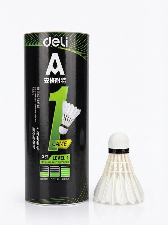 Мяч для бадминтона воланчик Agnite Deli F2200, 3 шт