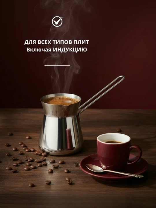 Турка для кофе из нержавеющей стали, металлическая турка 250-450 ml