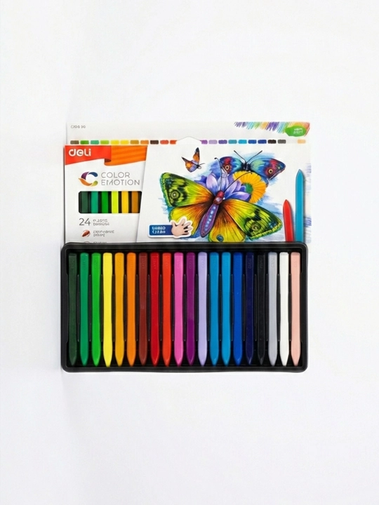 Pastel qalamlar Deli 20020, 24 rang