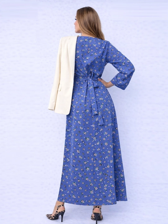 Женское платье макси в пол, свободный силуэт, завязка на спине, S M L XL