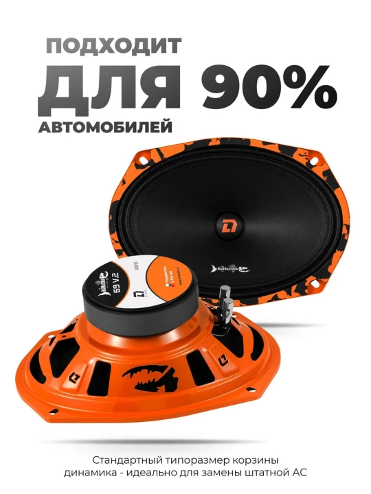 DL Audio "Barracuda" 69 estrada karnaylari, sezgirligi 92,7 dB, quvvati 70 Vt